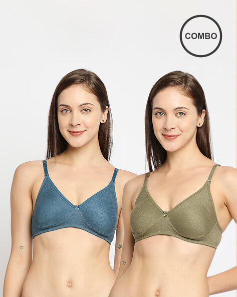 Pack of 2 Non-Wired Bras with Straps