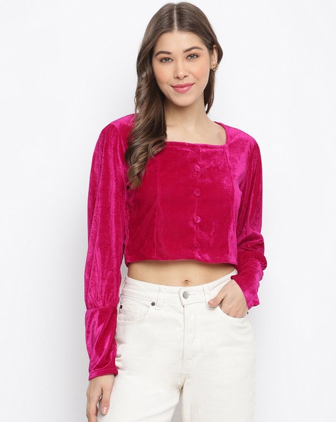 Buy Magenta Tops for Women by Mayra Online