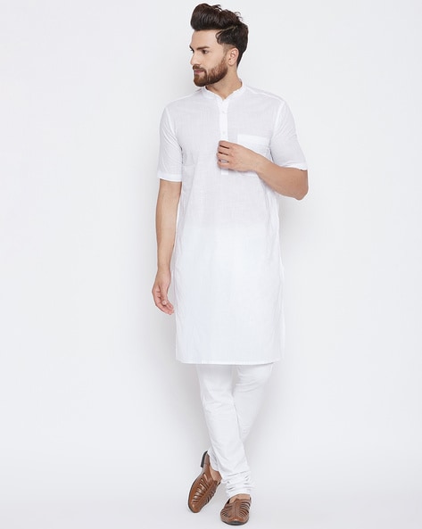 Even Long Kurta with Patch Pocket