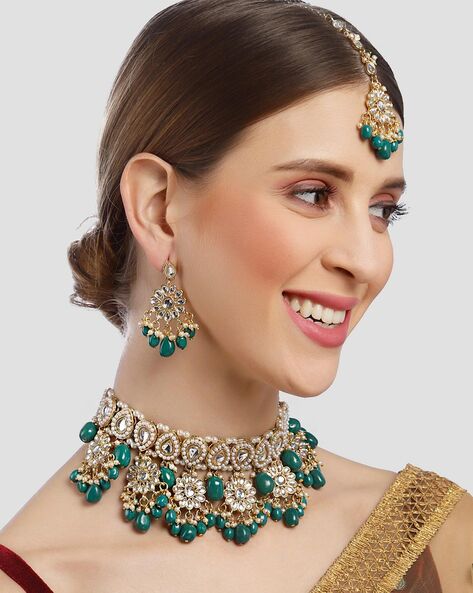 Green Jewellery Set - Buy Green Jewellery Set Online | Myntra