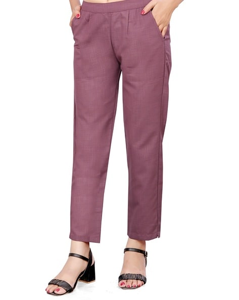 Buy Tokyo Talkies Ankle Length Trouser With Belt for Women Online at Rs.409  - Ketch