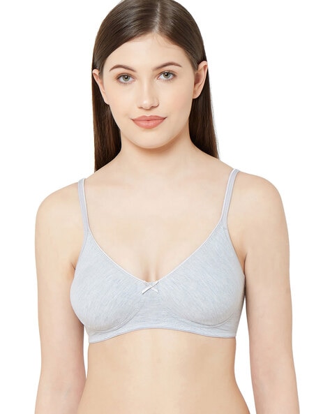 Buy Trylo Double Layered Non-Wired Full Coverage T-Shirt Bra - Grey at  Rs.385 online