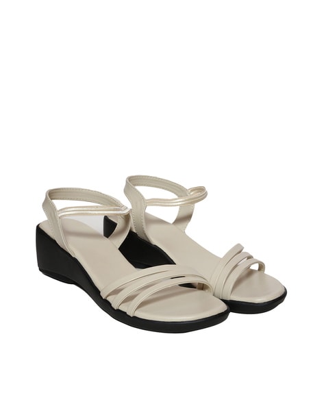 Cream best sale strappy sandals