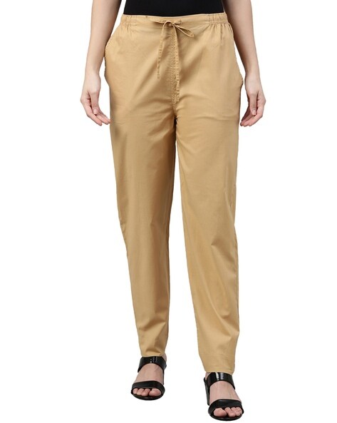 Buy Gold Pants for Women by GO COLORS Online