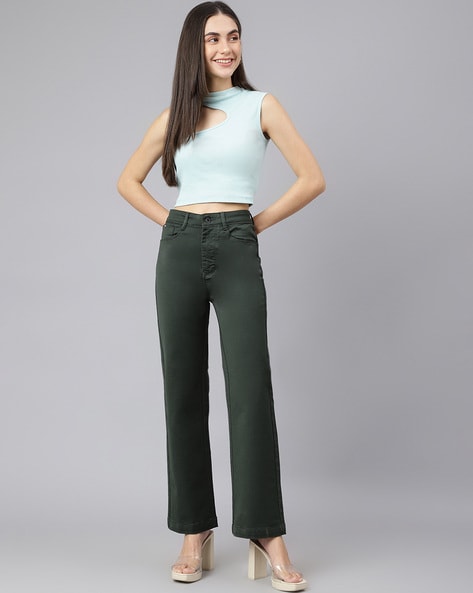 Buy Green Jeans & Jeggings for Women by Code 61 Online