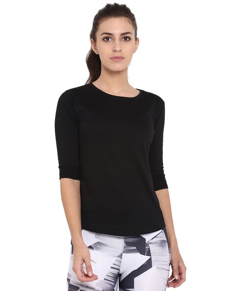 Buy Black Tshirts for Women by CLAFOUTIS Online