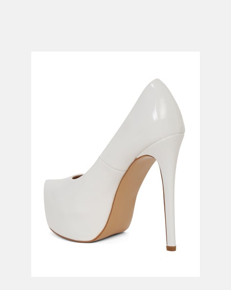 White round toe on sale heels