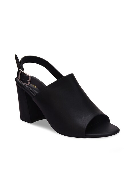 Block heel 2024 mules black