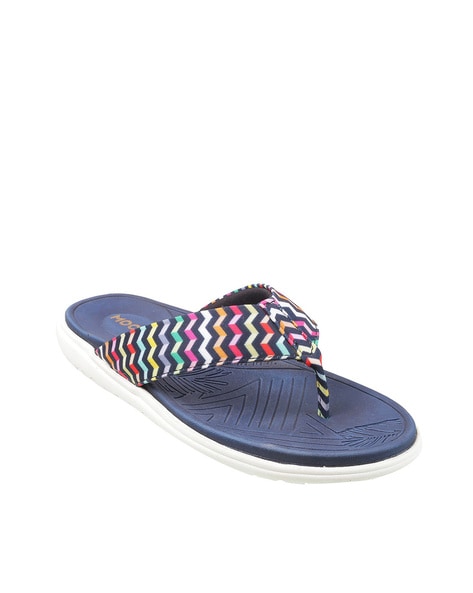 Buy Blue Flip Flop Slippers for Women by Mochi Online Ajio