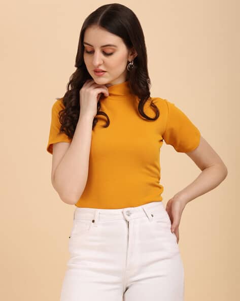 Slim Fit High-Neck Top