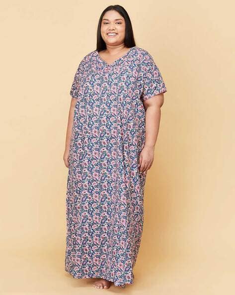 V Neck Night Dress For Chubby Buy Pink Nightshirts&Nighties For