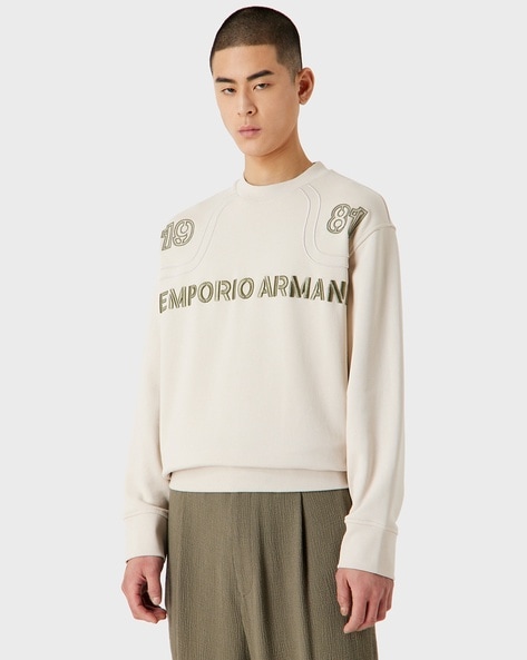 Armani sweatshirt shop white