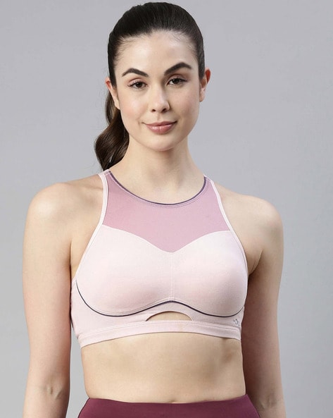 Buy JOCKEY Womens Padded Non Wired Colour Block Power Back Active Sports Bra