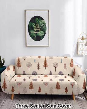 Printed Three Seater Sofa Cover-image-43
