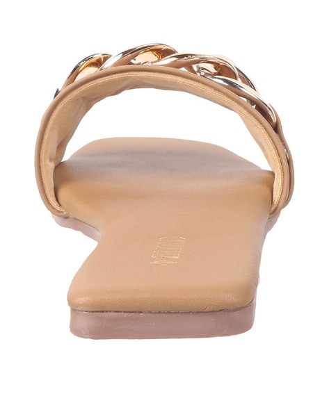 Buy Beige Flip Flop Slippers for Women by Metro Online Ajio