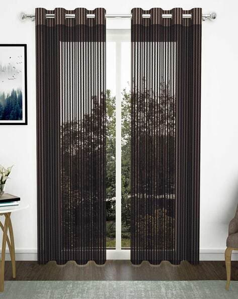 Brown Curtains Accessories For Home Kitchen By Story Online Ajio Com