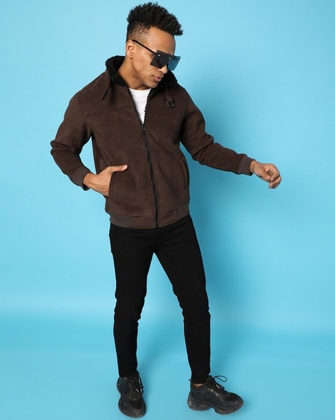ASOS Longline Faux Fur Jacket In Leopard Print in Brown for Men | Lyst