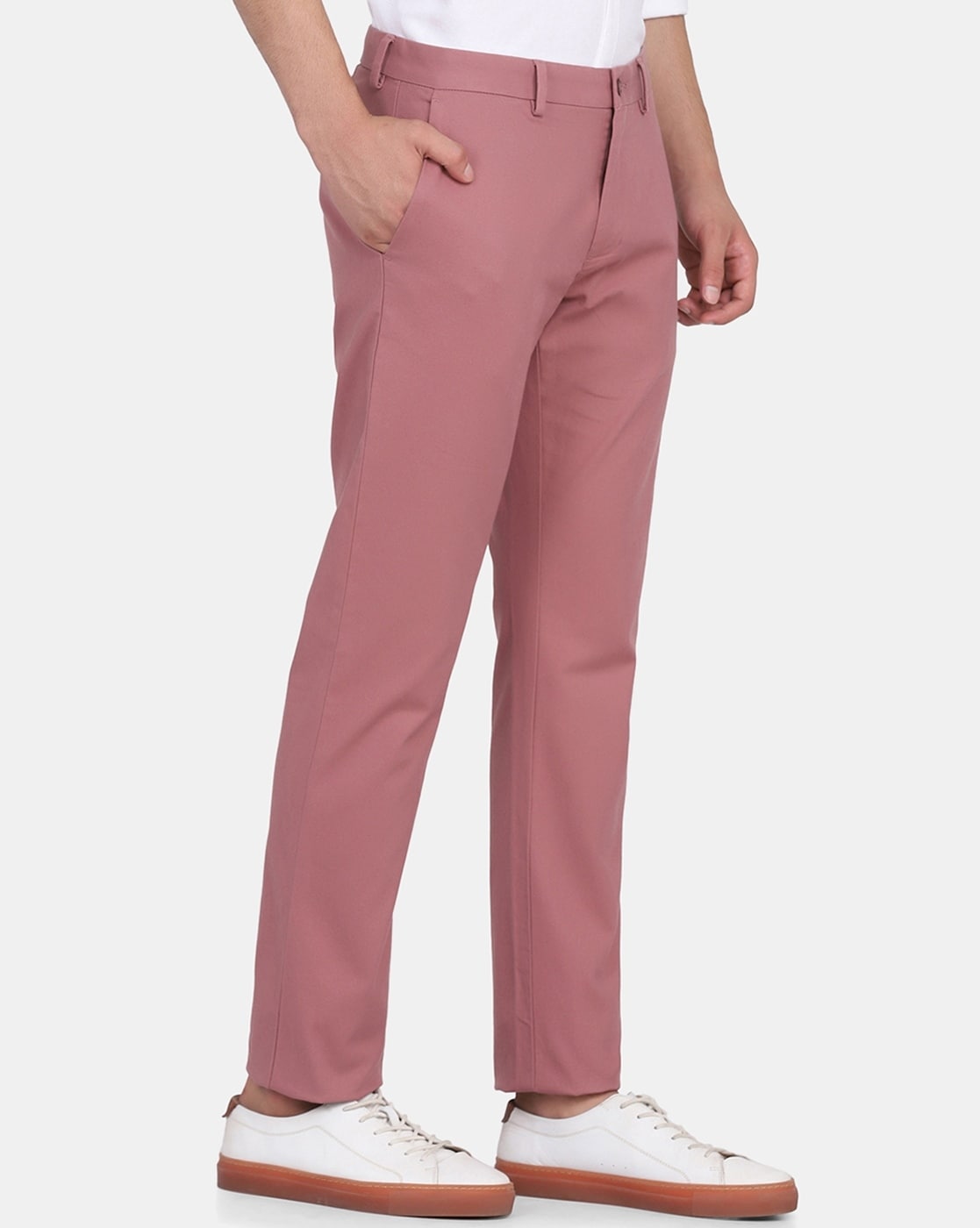 Cos Straight-leg Tailored Linen Trousers In Pink | ModeSens