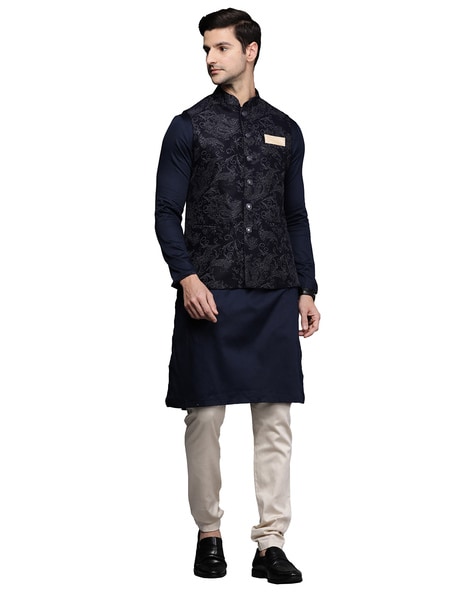 Buy Sapphire Blue Indo Western Set Online in the USA @Manyavar - Indo  Western for Men