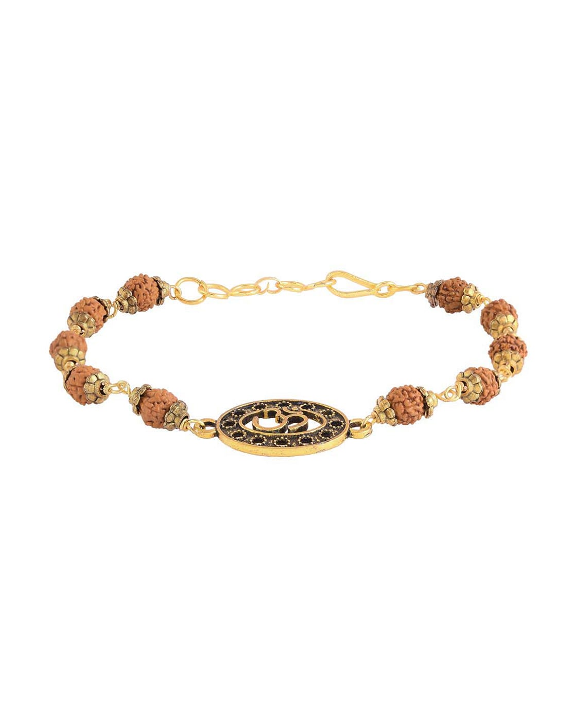 Divine Hindu Gold Plated Rudraksha Bracelet