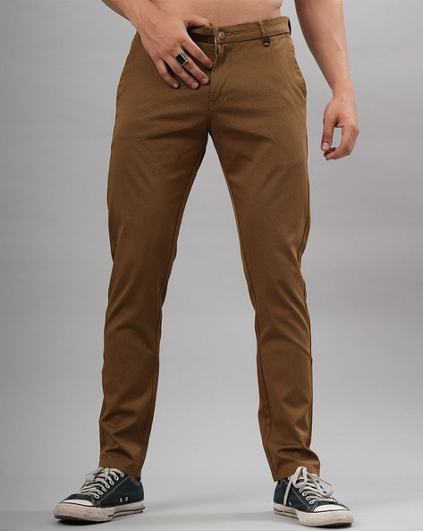 Buy Brown Trousers & Pants for Men by Tistabene Online