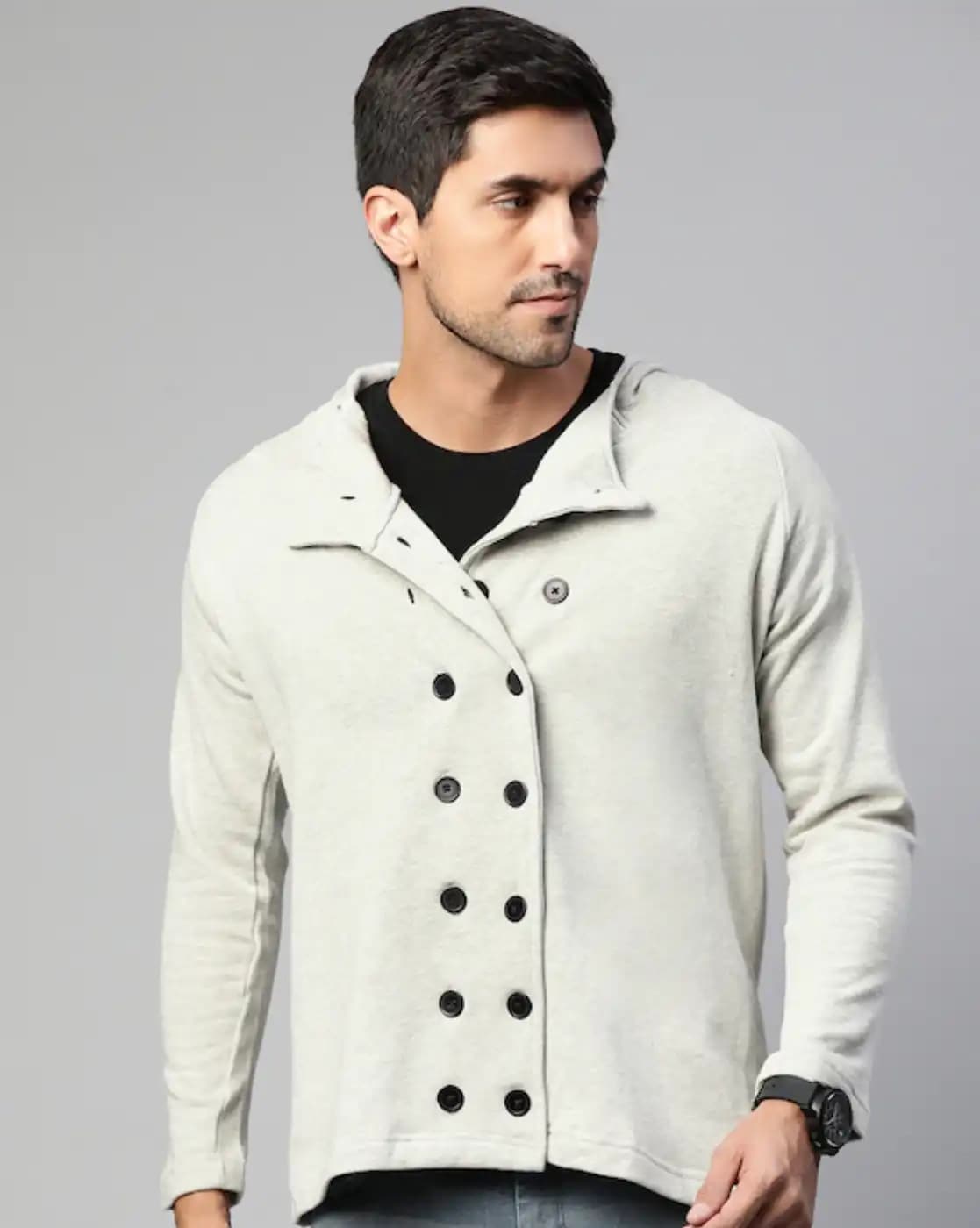 Campus Sutra Men Off-White Solid Tailored Jacket