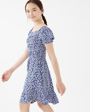 Animal Print Fit & Flare Dress-image-0