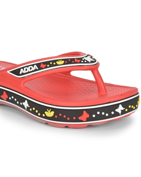 Buy Red Flip Flop Slippers for Women by ADDA Online Ajio