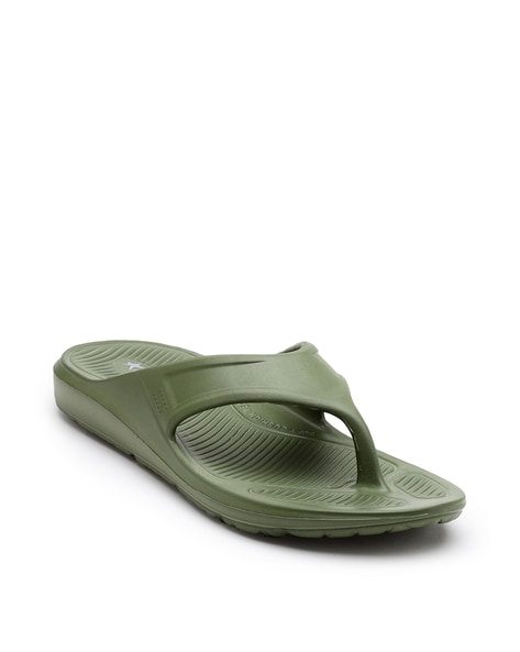 Buy Olive Flip Flop Slippers for Men by REFOAM Online Ajio