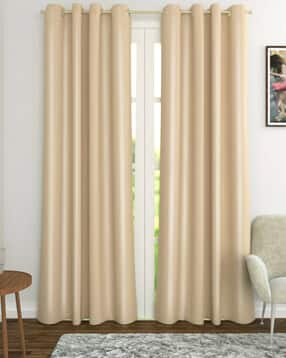 the conversion Premium Blackout Plain Eyelet Long Door Curtain - 8 Feet-picture-30