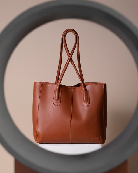 Tan Leather Tote Bag  Madison Collection  Buffalo Jackson