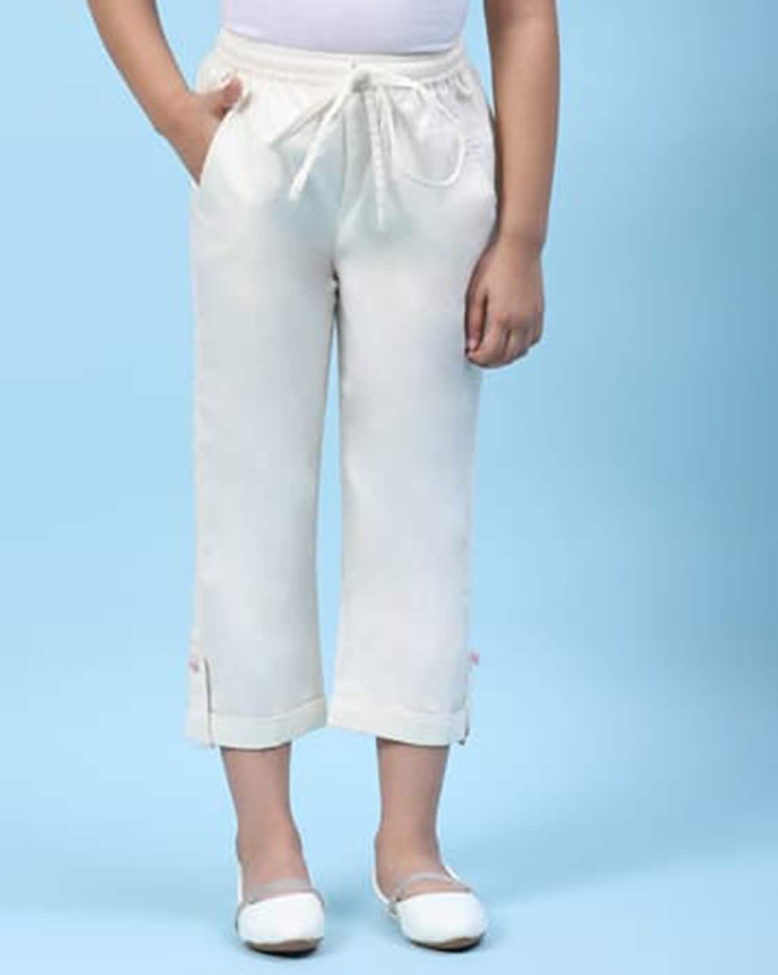 Cotton White Pants Cotton Half Chickens White Pants For Women  Girls For  Party Wear 