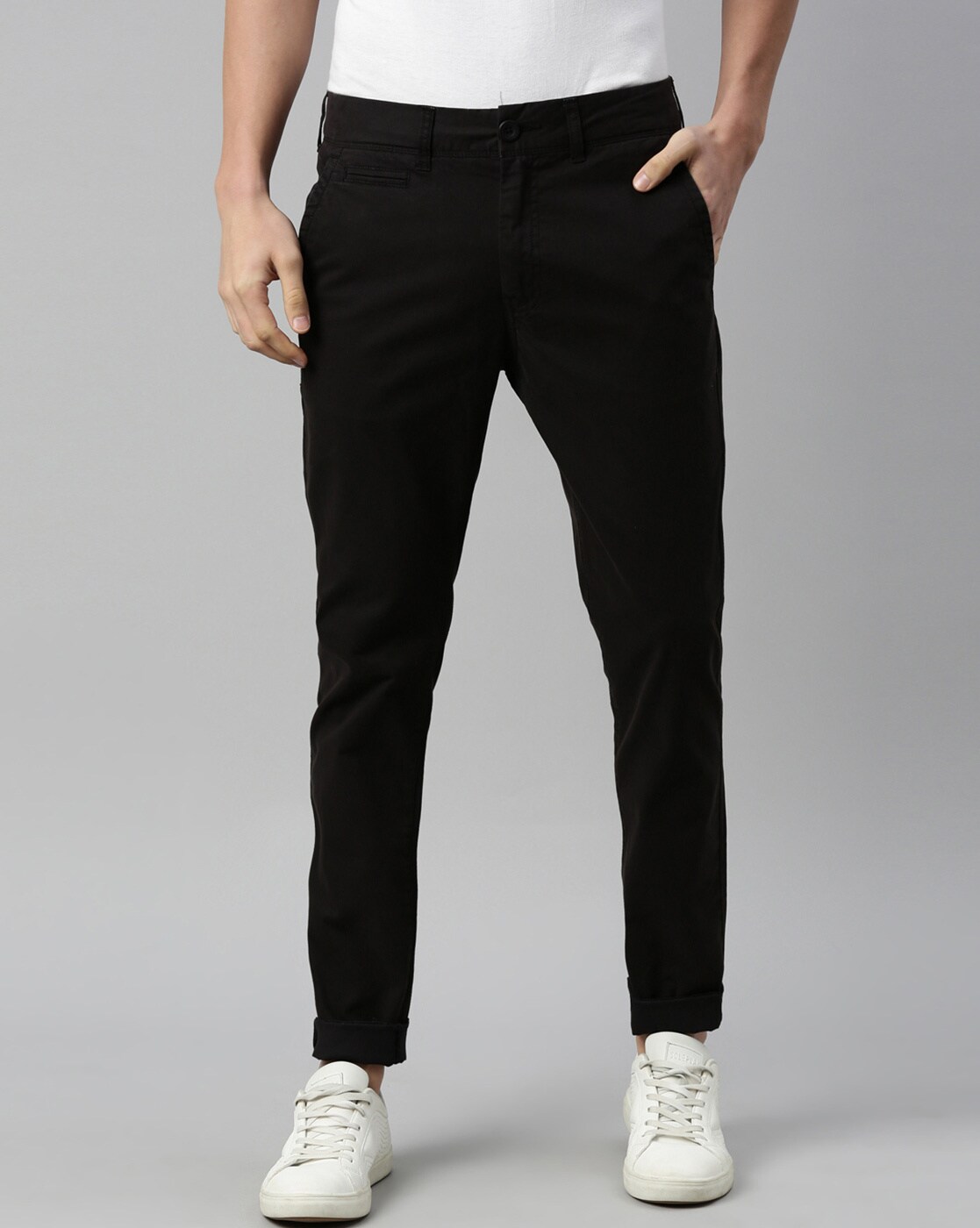 Buy Black Trousers & Pants for Men by BREAKBOUNCE Online