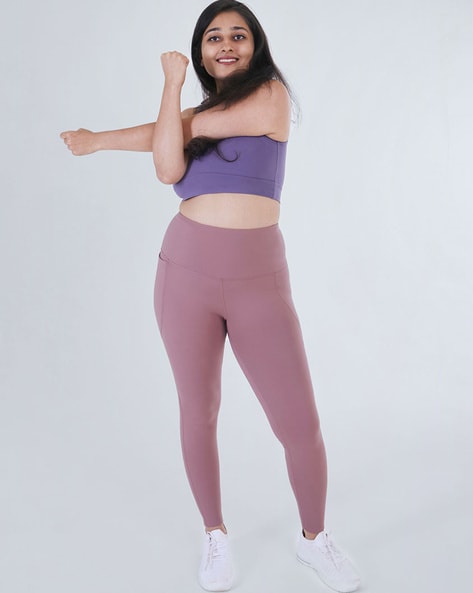 Buy Pink Leggings for Women by BLISSCLUB Online