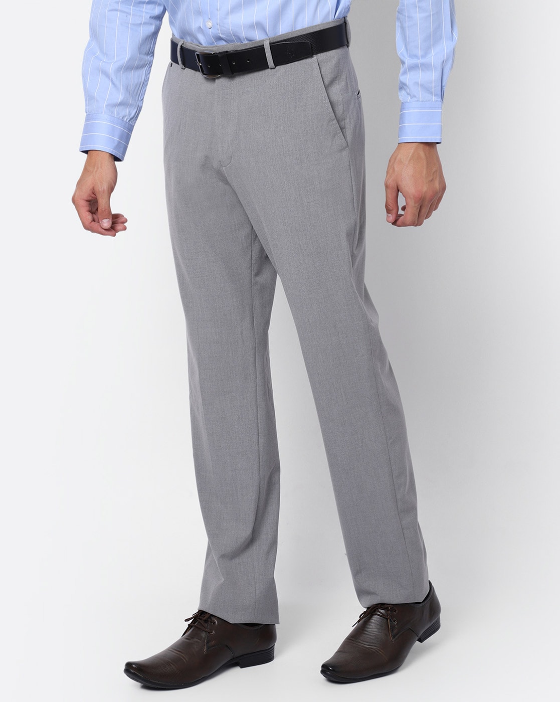 Buy Black Coffee Grey Formal Trousers - Trousers for Men 1725331 | Myntra