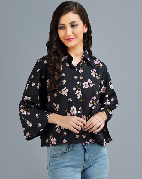 Buy Black Shirts, Tops & Tunic for Women by DHABHAI Online