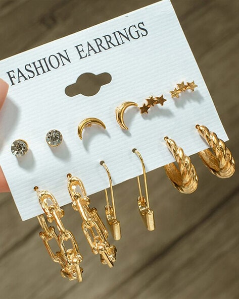 Buy Gold Earrings for Women by Jewels galaxy Online