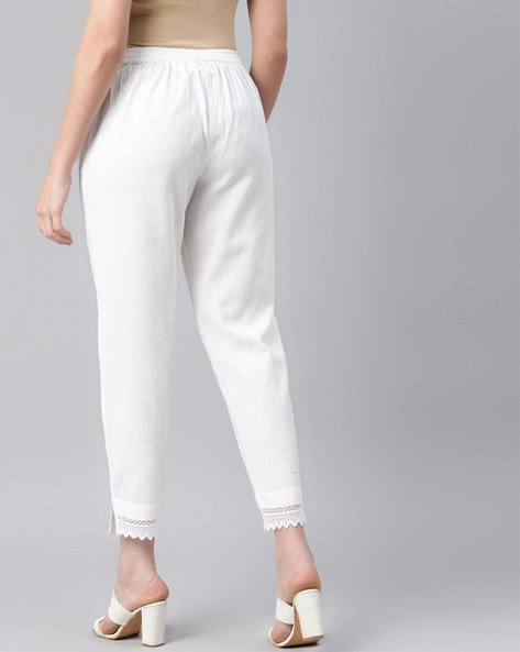 Pure Cotton Elasticated Waist Trousers | M&S Collection | M&S