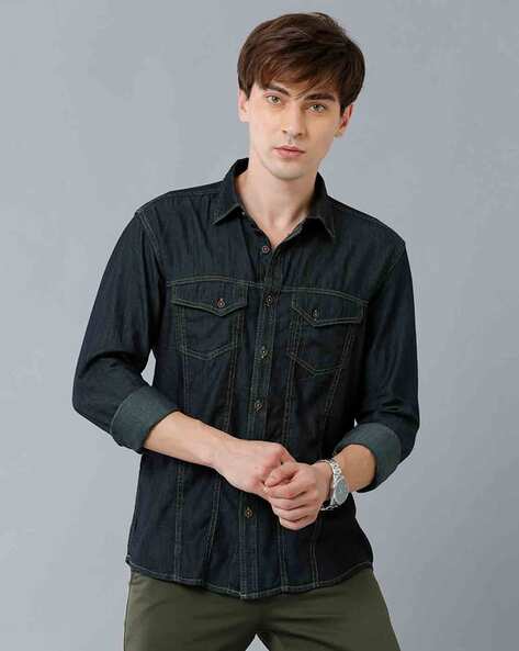 Buy Denim Blue Shirts for Men by GAP Online | Ajio.com