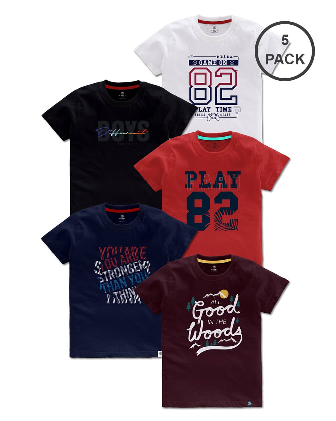 Buy Multi Tshirts for Boys by CODEZ Online | Ajio.com