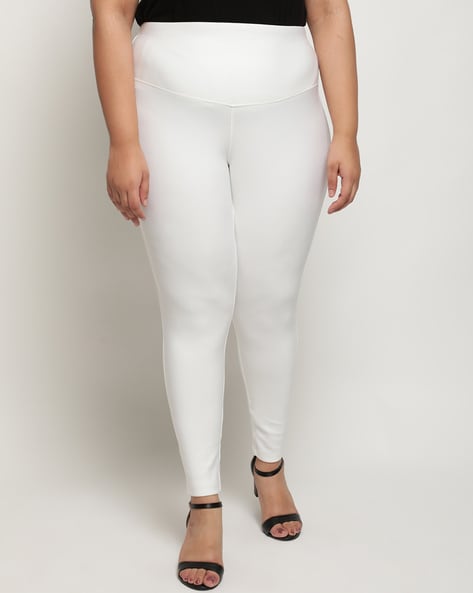 White plus size jeggings orders