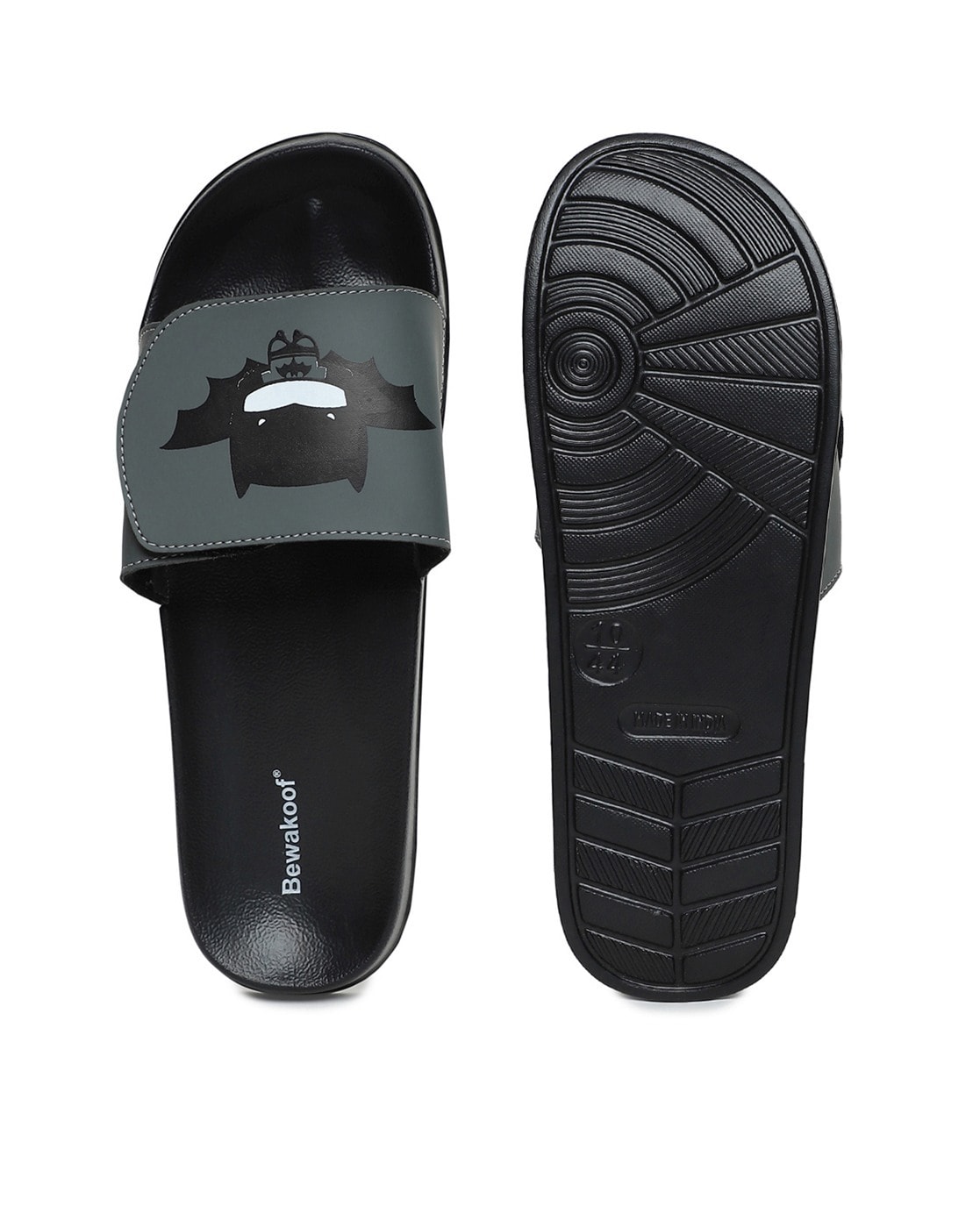 Batman Print Slides with Velcro Fastening