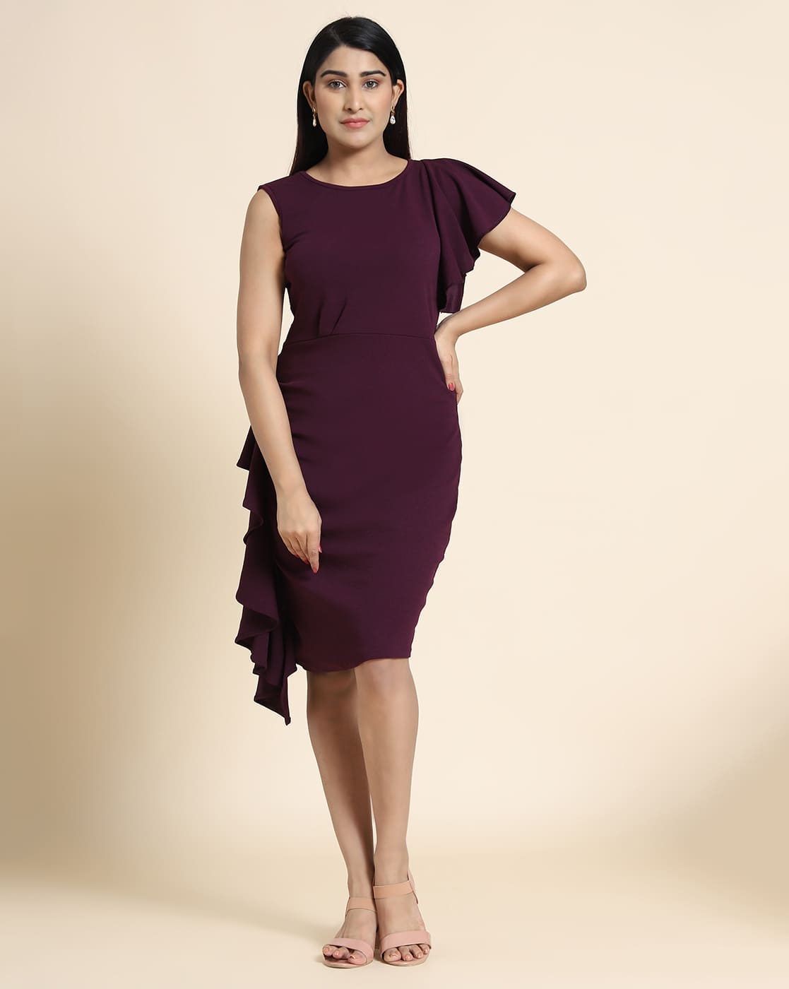 what color shoes to wear with purple cocktail dress Purple Cocktail Dress For Women, Available In XXS