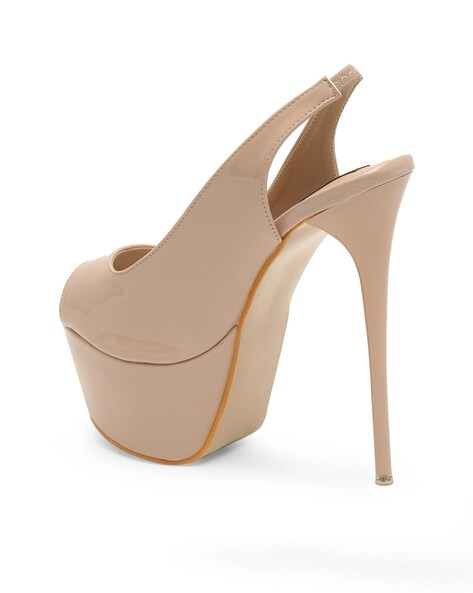 Nude peep toe online sandals