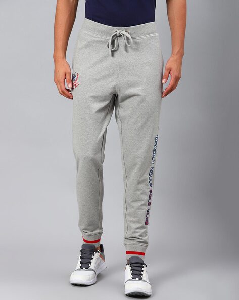 Mens grey store polo sweatpants