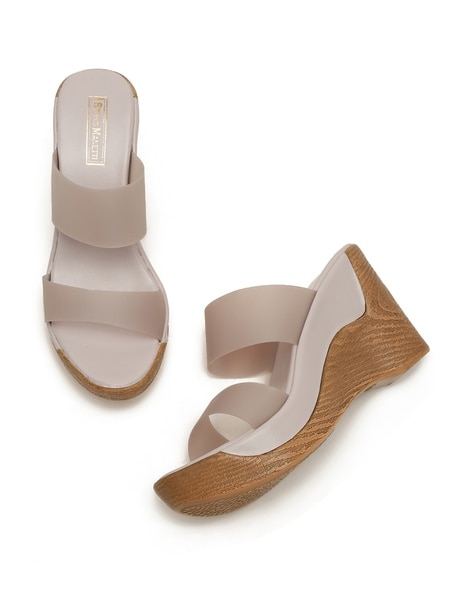 Bruno Manetti Multi-Strap Open-Toe Wedges