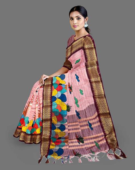 Buy Laa Calcutta Yellow & Red Traditional Tant saree Tant saree of bengal  cotton without Blouse material FBSRMT1156 at Amazon.in