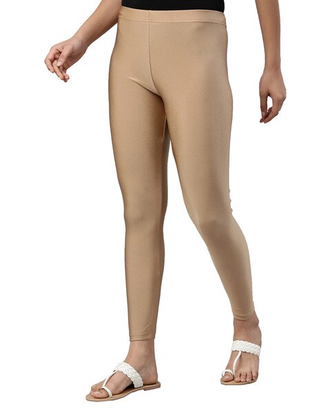 Buy Gold Leggings for Women by GO COLORS Online | Ajio.com