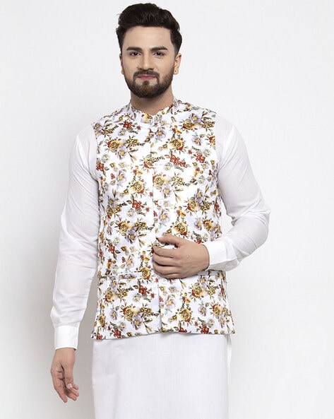 Floral waistcoat shop for mens