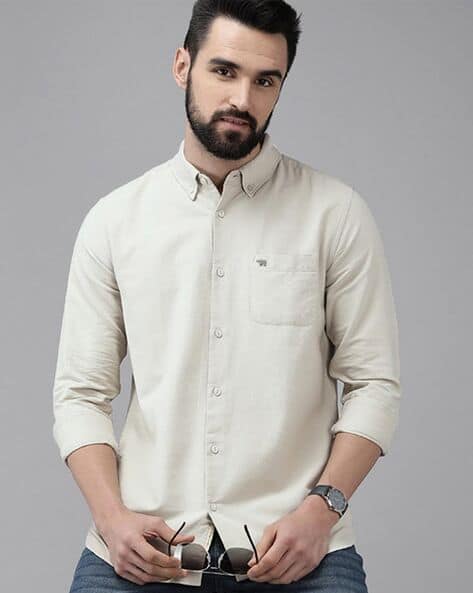 Product image of THE BEAR HOUSE Slim Fit Shirt with Patch Pocket